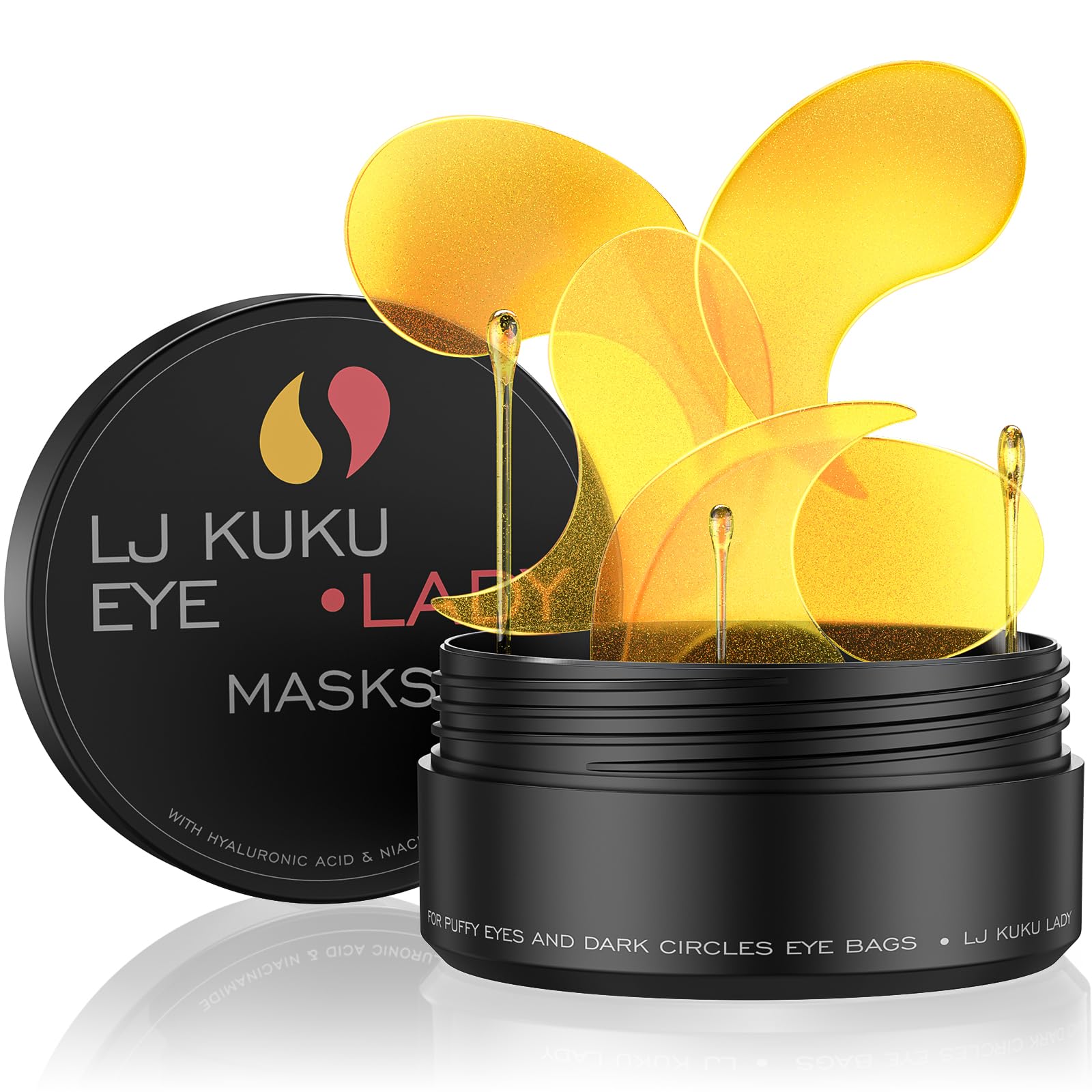 Amazon.com: LJ KuKu Lady Under Eye Patches Gold Essence Hydrogel